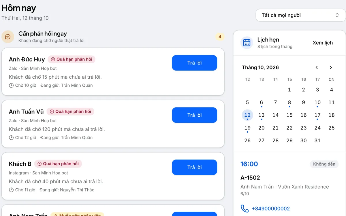 Màn Hôm nay với việc cần làm và lịch xem trong ngày